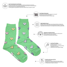 Friday Sock Co. - Women's Socks | Green Candy Hearts