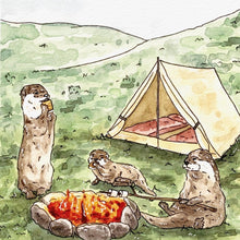 Critter Co. - CAMPING OTTERS Print (8" X 10")