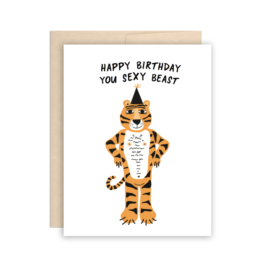The Beautiful Project - Sexy Beast Happy Birthday Card