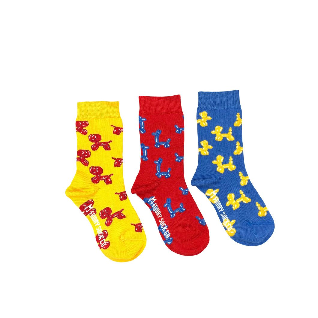 Friday Sock Co. - Kid’s Socks | Balloon Animals (Age 1-2) with grip bottom