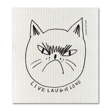 Badger & Burke - Snitty Kitty "Live Laugh Love" Sponge Cloth