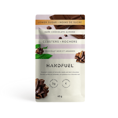 HANDFUEL - DARK CHOCOLATE ALMOND CLUSTERS (40g)