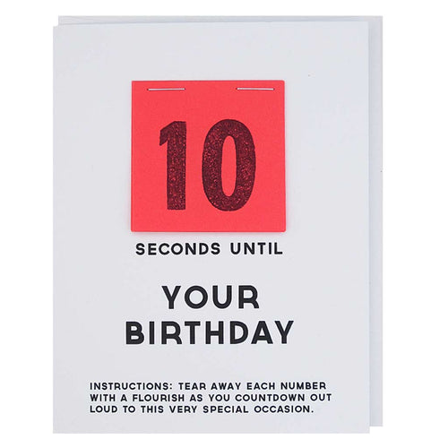 TRAOT - COUNTDOWN UNTIL YOUR BIRTHDAY Tear-Away Card