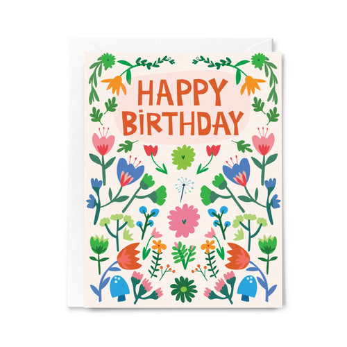 Happy Just Happy - HAPPY BIRTHDAY GARDEN Greeting Card