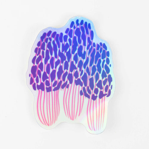 Porchlight Press - Sticker: Morel Mushroom (Holographic)