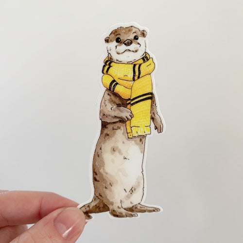 Critter Co. - OTTER IN A YELLOW SCARF Sticker