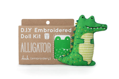 Kiriki Press - ALLIGATOR Embroidery Kit (Level 2)