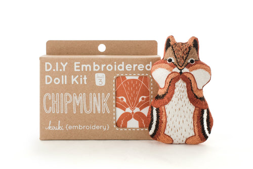 Kiriki Press - CHIPMUNK Embroidery Kit (Level 3)