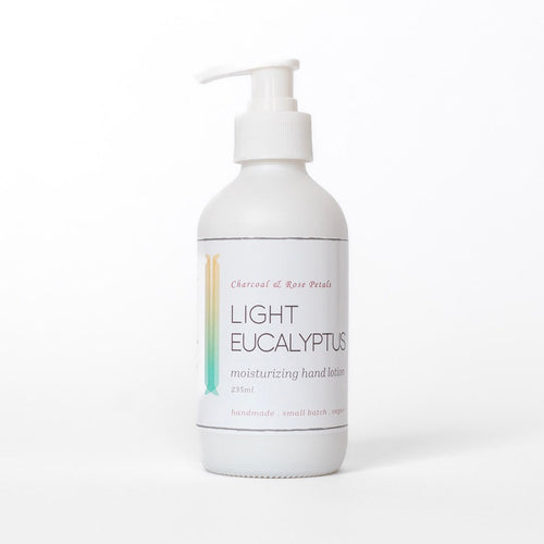 Charcoal & Rose Petals - LIGHT EUCALYPTUS Lotion