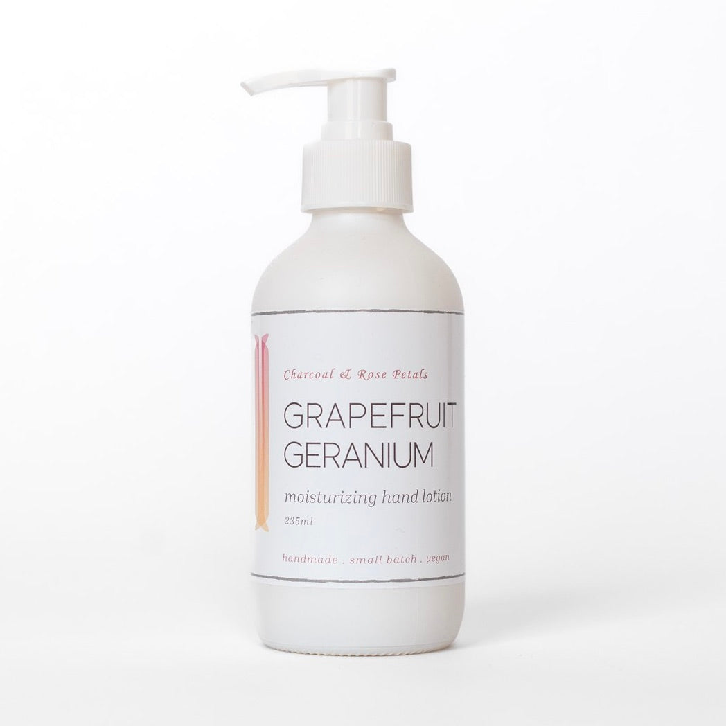 Charcoal & Rose Petals - GRAPEFRUIT GERANIUM Lotion