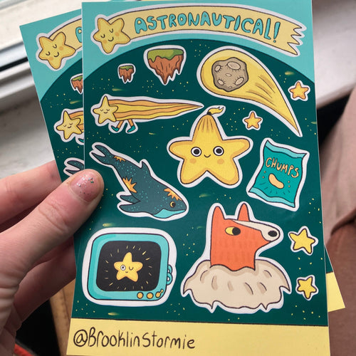 Brooklin Stormie - ASTRONAUTICAL! Star Sticker Sheet