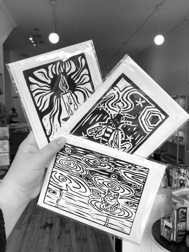 Violet Jackson - Lino Block Greeting Cards