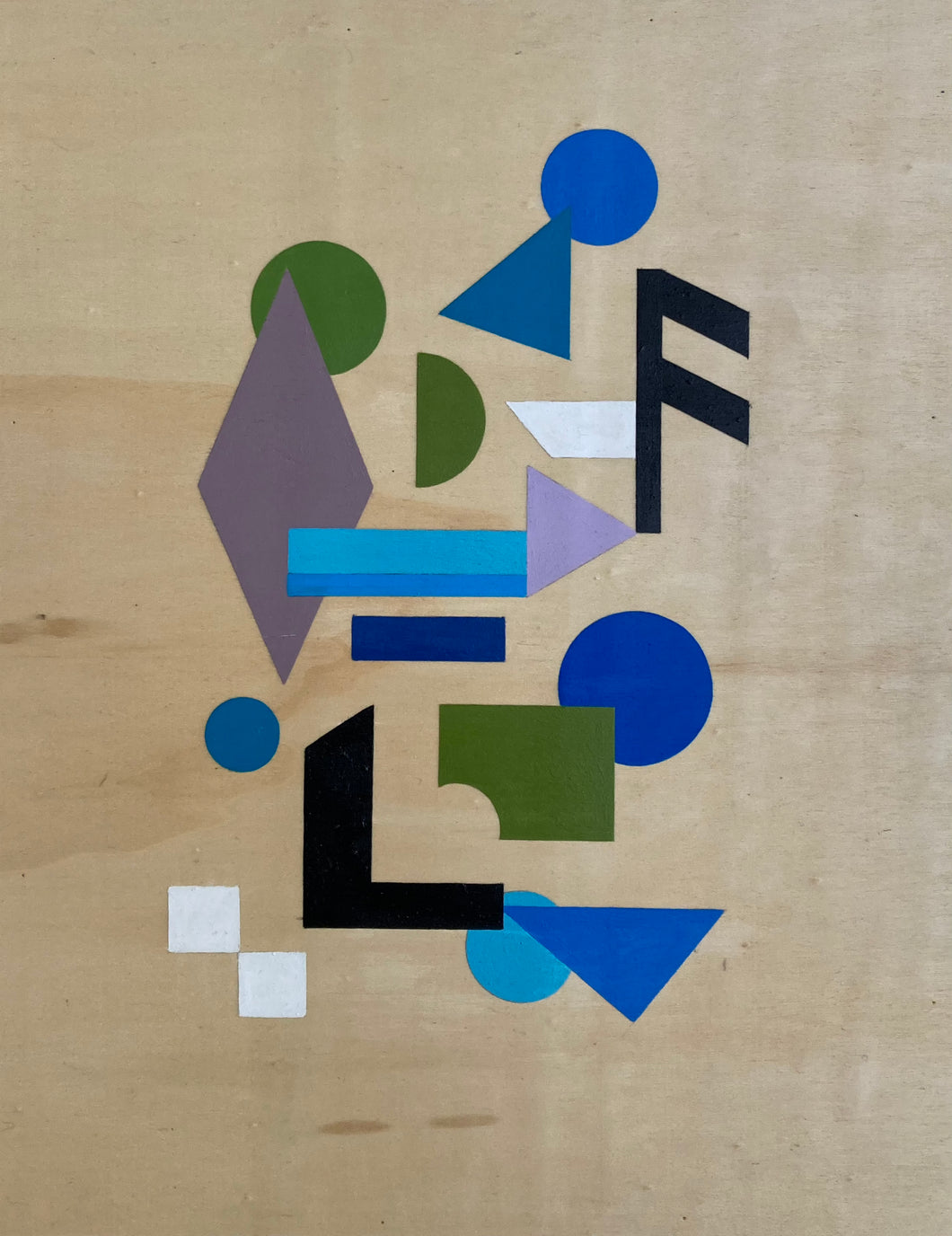 Gwyneth Fischer - Geometric Original Painting on Wood (#177)