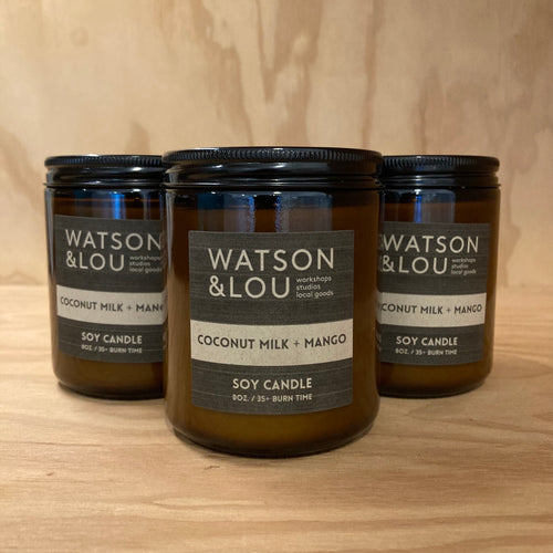 Watson & Lou - Coconut Milk + Mango Soy Candle