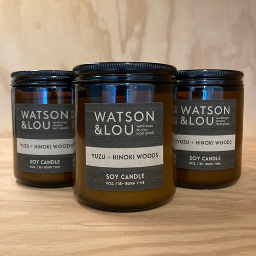 Watson & Lou - Yuzu + Hinoki Woods Soy Candle