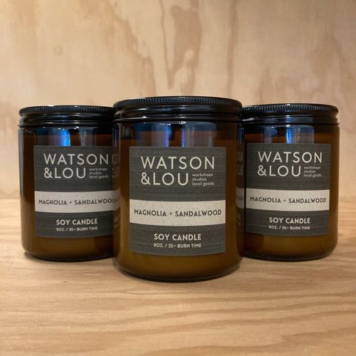 Watson & Lou - Magnolia + Sandalwood Soy Candle