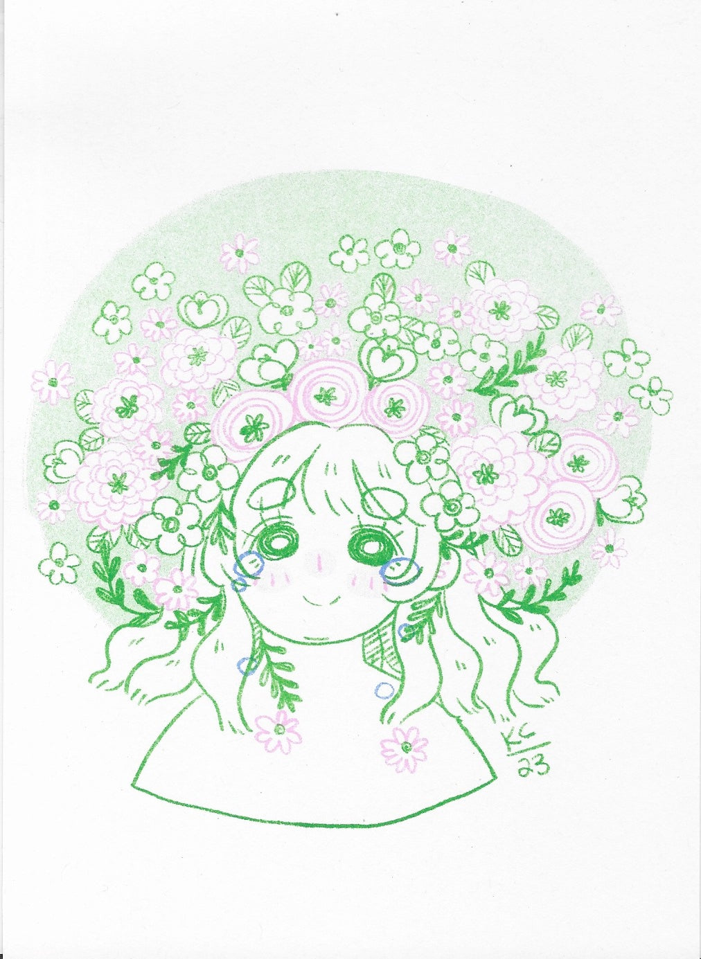 Katelynne Cagliostro - FLOWER CUTIE Art Print