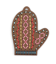 Kiriki Press - GINGERBREAD MITTEN Stitched Ornament Kit