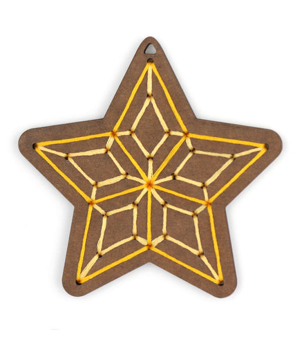 Kiriki Press - GINGERBREAD STAR Stitched Ornament Kit