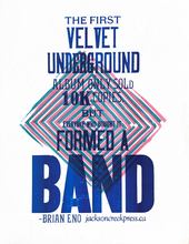 Jackson Creek Press - VELVET UNDERGROUND Letterpress Print