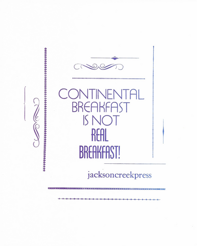 Jackson Creek Press - CONTINENTAL BREAKFAST Art Print