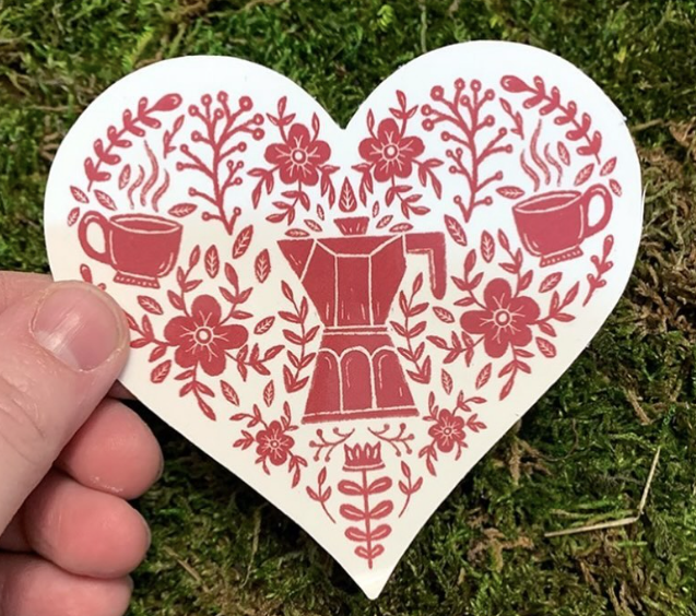 Brianna Gosselin - Love of Coffee Sticker