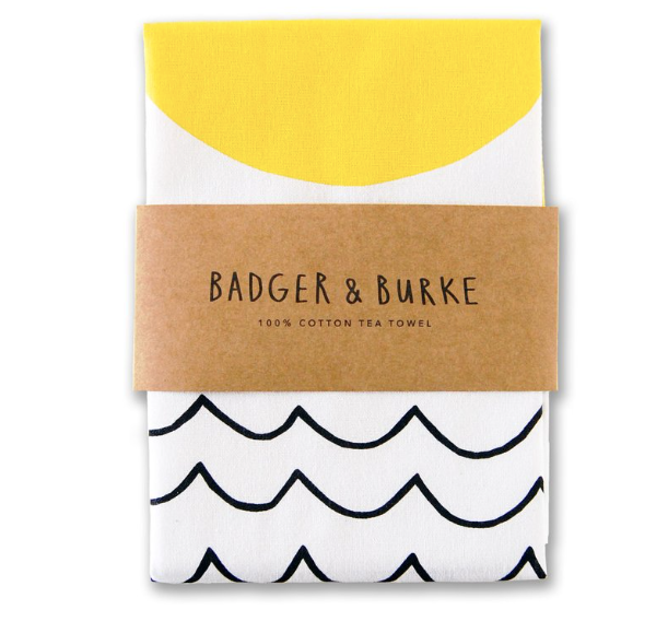 Badger & Burke - Sun Over Waves Tea Towel