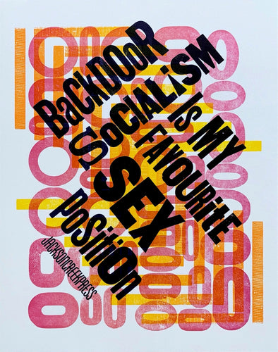 Jackson Creek Press - BACKDOOR SOCIALISM Letterpress Print