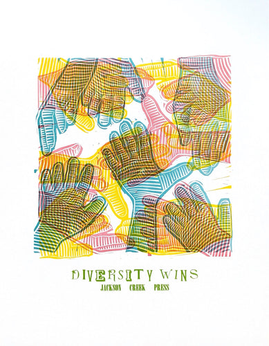 Jackson Creek Press - DIVERSITY WINS Letterpress Print