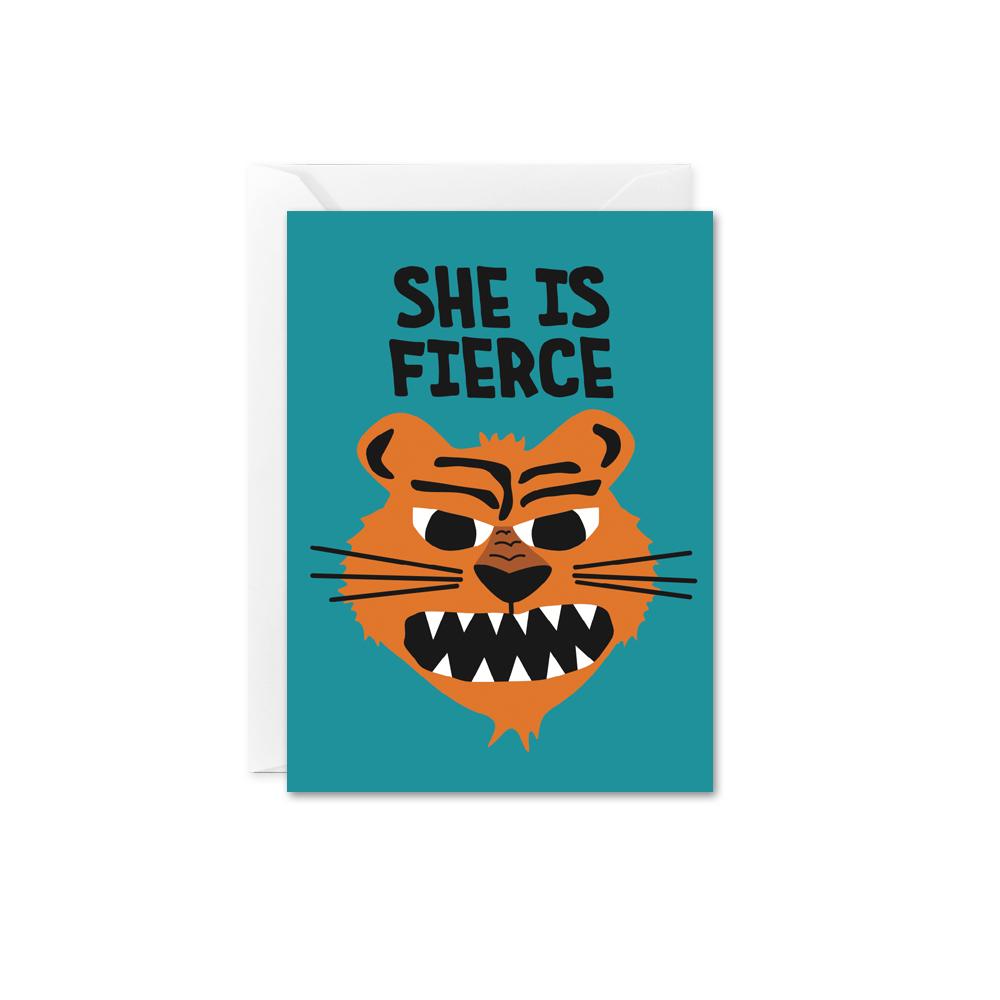 The Beautiful Project - Tiger Face Fierce Mini Card