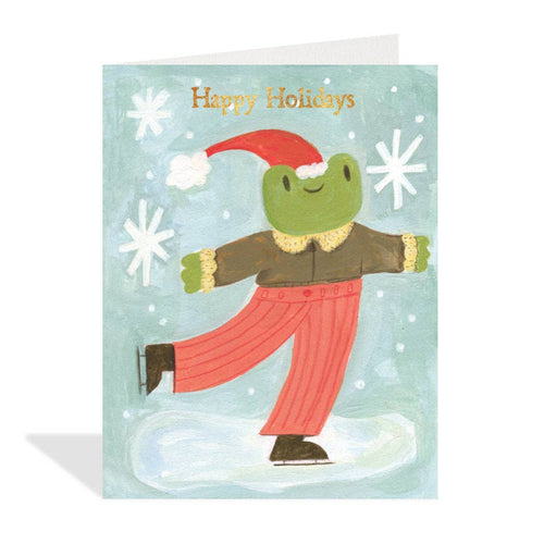 Halfpenny Postage - HOLIDAY FROG Holiday Card