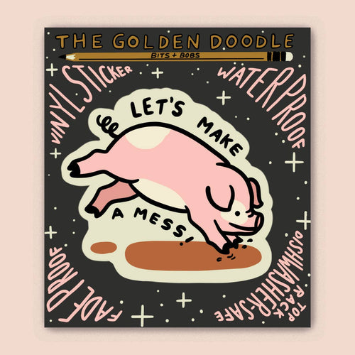 The Golden Doodle - Let's Make a Mess Sticker