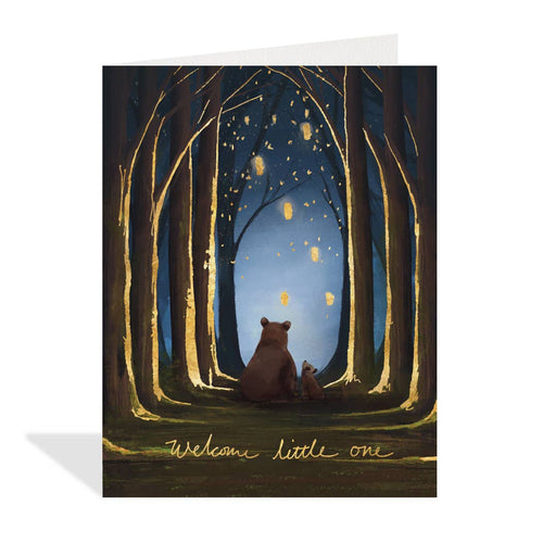 Halfpenny Postage - NIGHTTIME CUB Baby Card