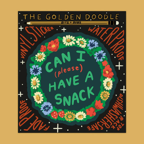 The Golden Doodle - Can I Have a Snack Sticker