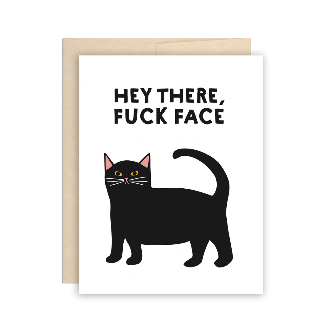 The Beautiful Project - Black Cat Fuck Face Card