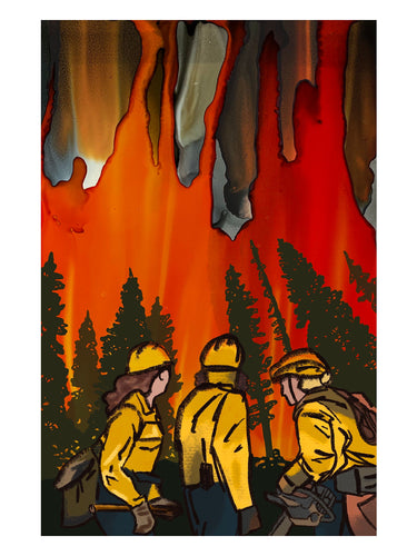 Ella Mollie - FOREST FIREFIGHTERS Art Print