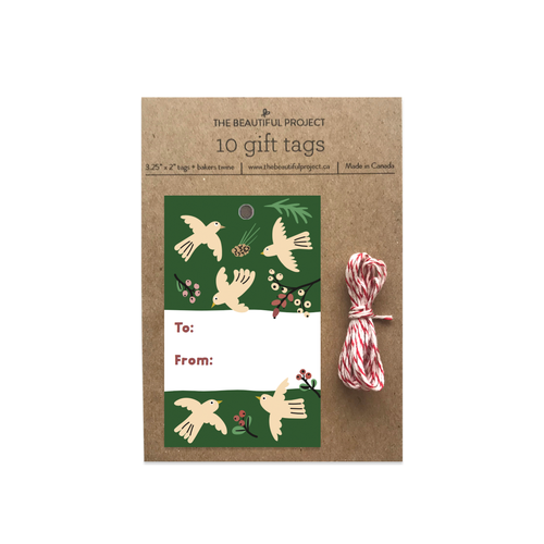 The Beautiful Project - Doves & Berries Gift Tags (Set of 10)