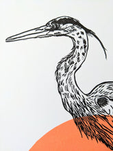 Sang'd Encre Studio - "Heron" Linocut Print