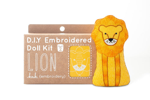 Kiriki Press - LION Embroidery Kit (Level 2)