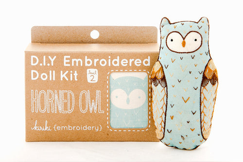 Kiriki Press - HORNED OWL Embroidery Kit (Level 2)