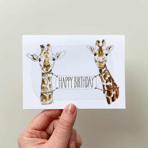 Critter Co. - GIRAFFE BIRTHDAY BANNER Card