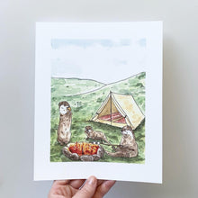 Critter Co. - CAMPING OTTERS Print (8" X 10")