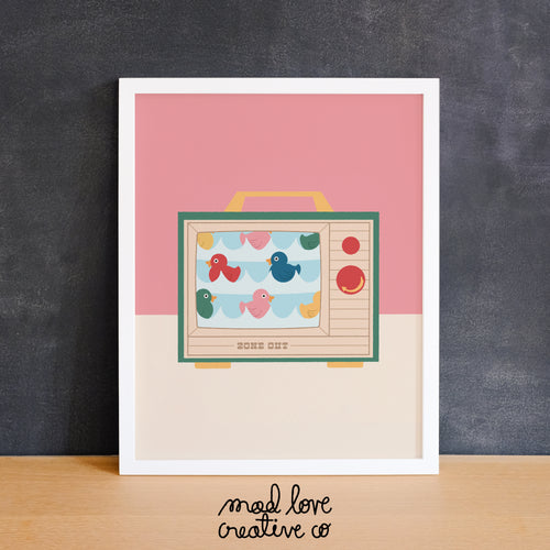 Mad Love Creative Co. - ZONE OUT Art Print