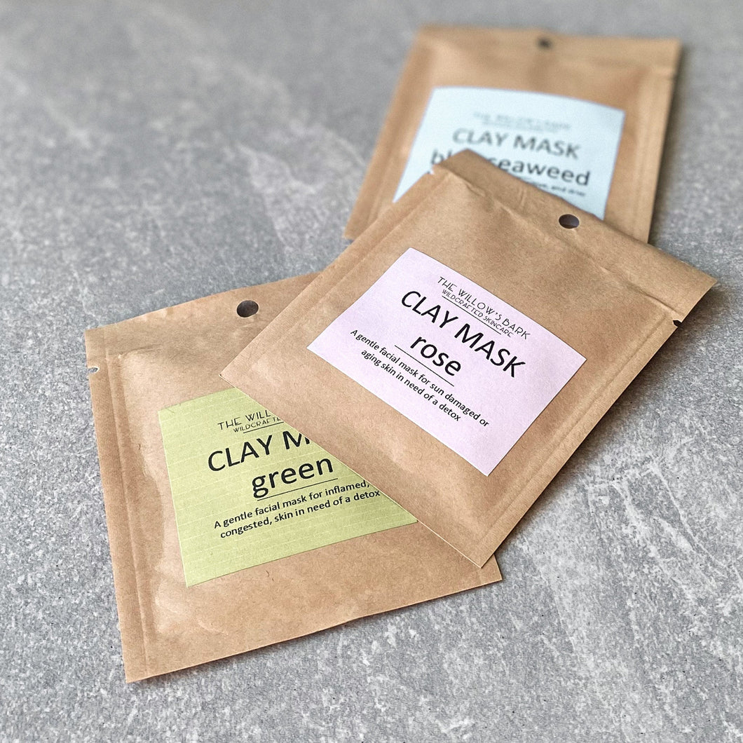 The Willow's Bark - Clay Mineral Mask & Cleansing Grains | Rose