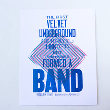 Jackson Creek Press - VELVET UNDERGROUND Letterpress Print